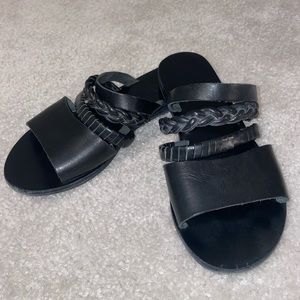 Ancient Greek Sandal Black Helene sandal - 36